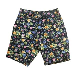 POLO Ralph Lauren Men's Size 29 Linen Cotton Chino Floral Print Navy Blue 9"